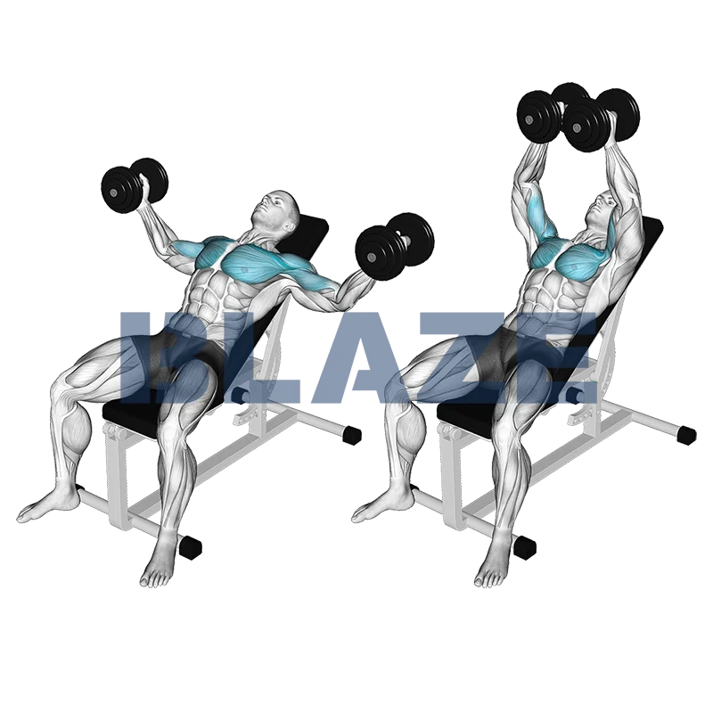 Rozpiętki z hantlami (na skosie)