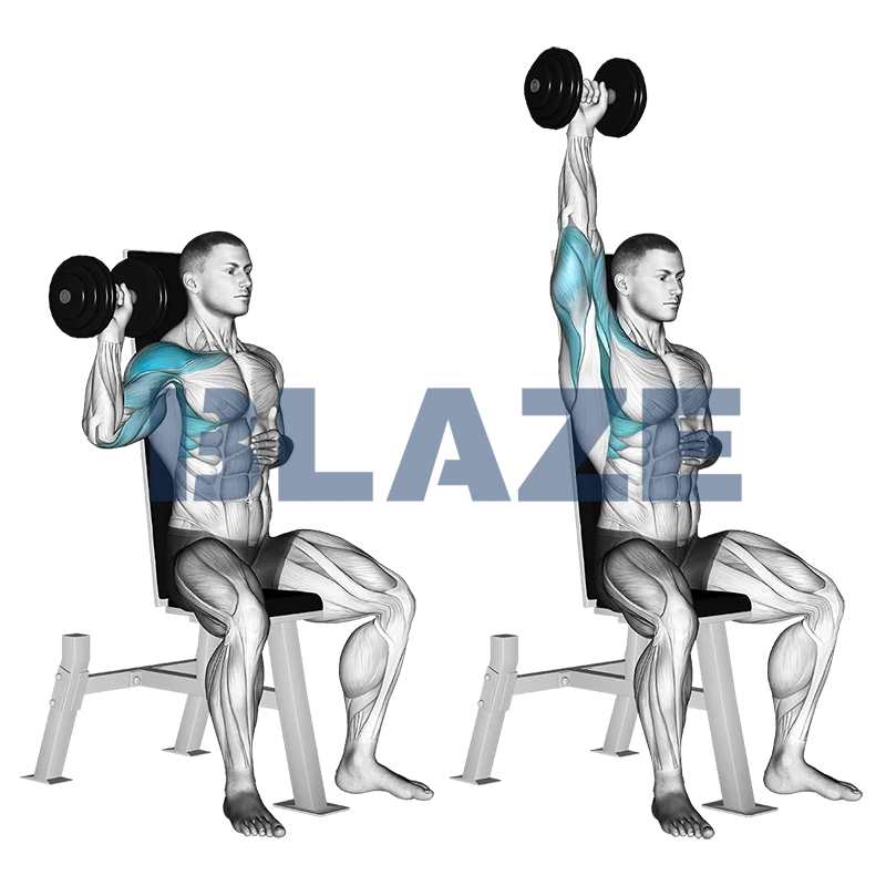 Wyciskanie hantli jednorącz nad głowę