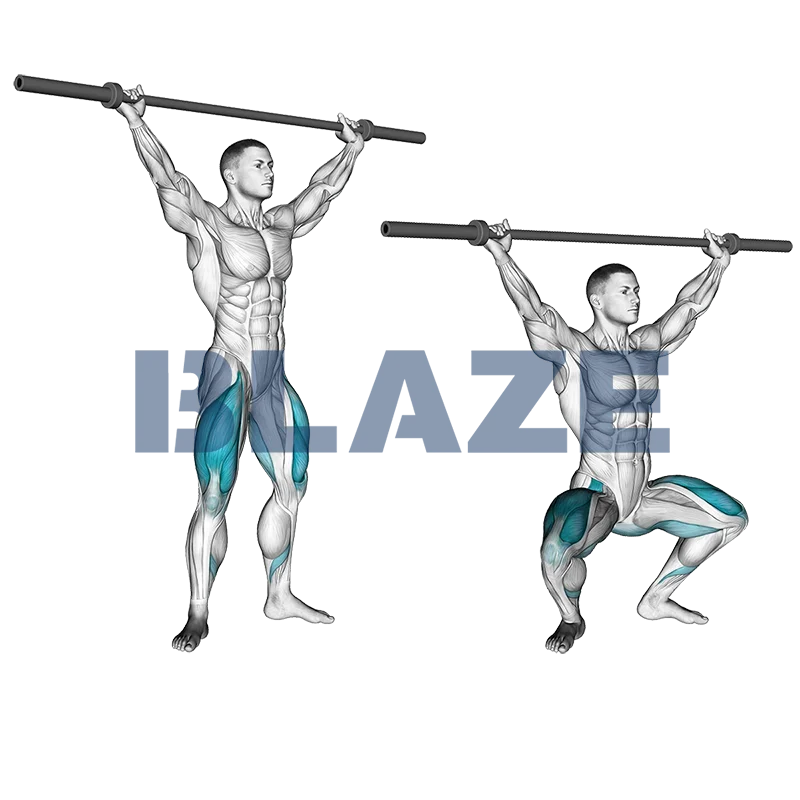 Przysiad z gryfem nad głową