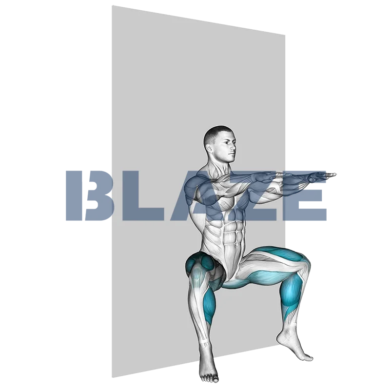 Przysiad przy ścianie