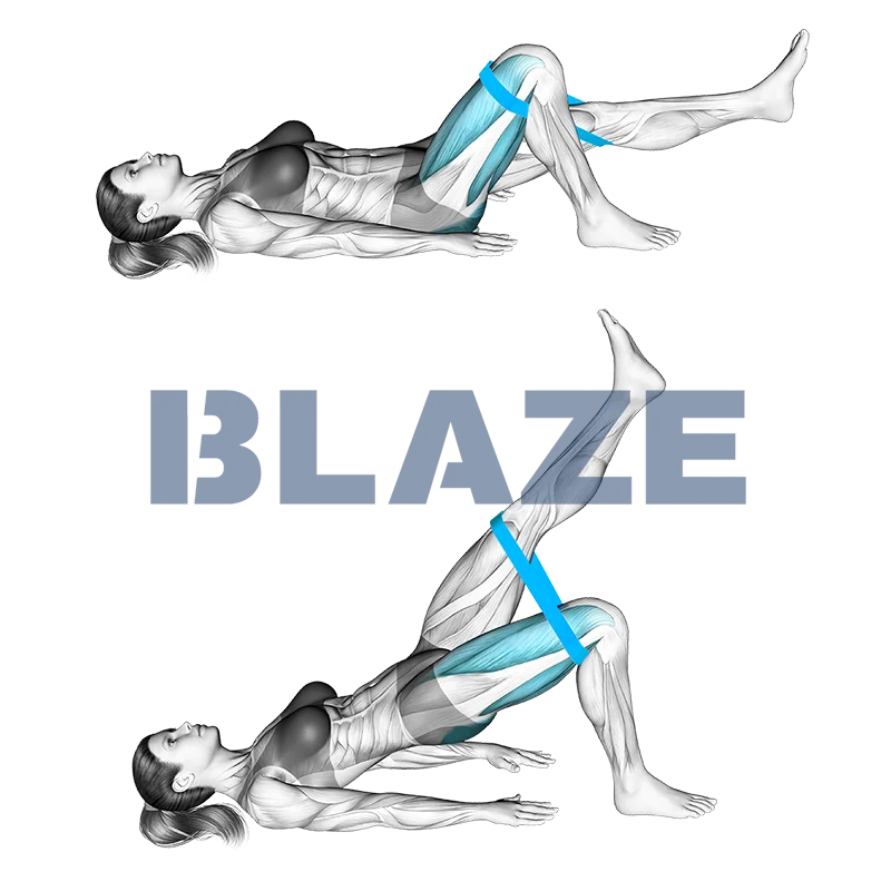 Mostek biodrowy na jednej nodze z gumą