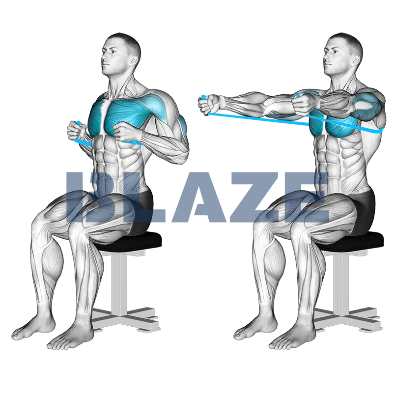 Prasa do klatki piersiowej z taśmą (w pozycji siedzącej)