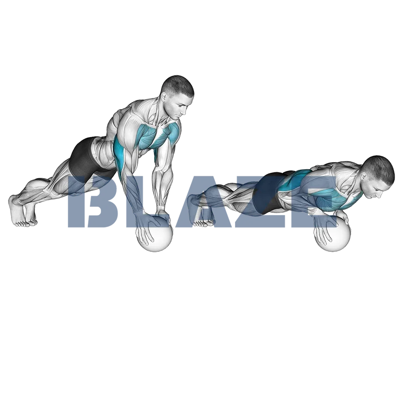 Pompa na piłce (wąski chwyt)