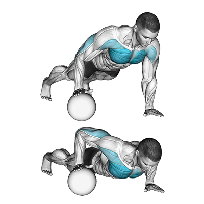 Pompes avec medicine ball