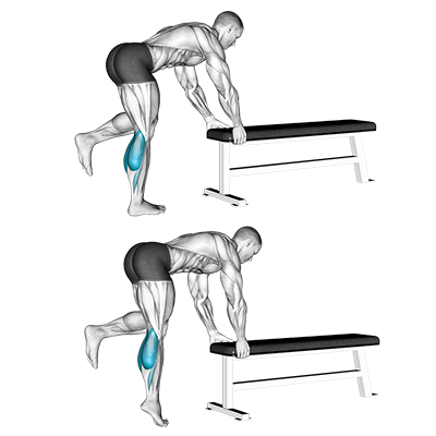 Élévation de mollet penchée en avant