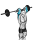 Extension des triceps avec barre (debout)