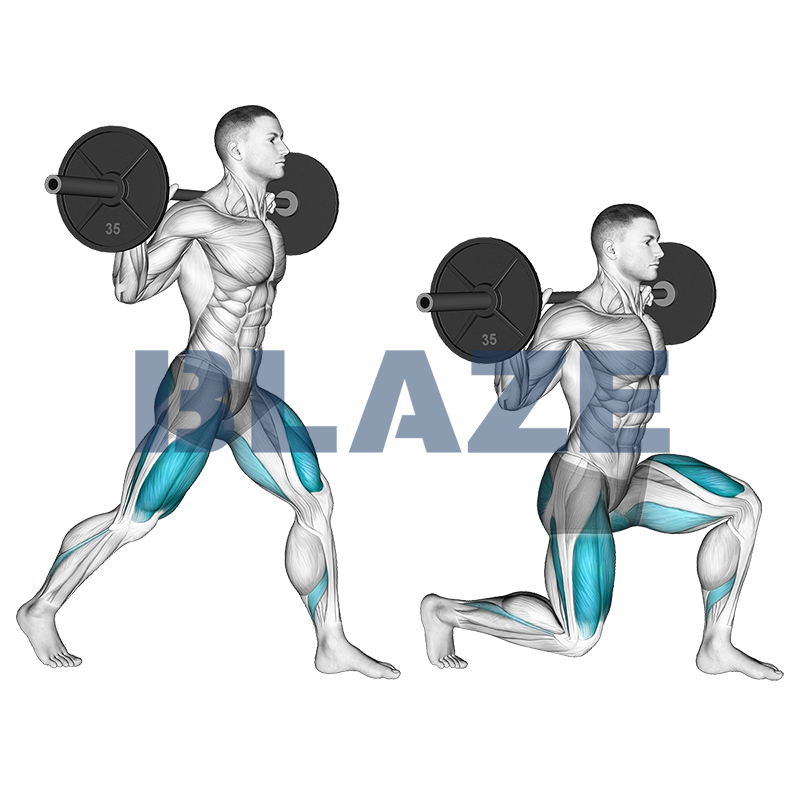 Uitvalpas of split squat met halter